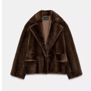 Zara faux fur coat